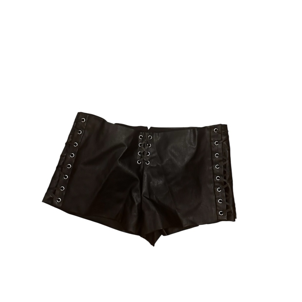 Shein leather micro shorts